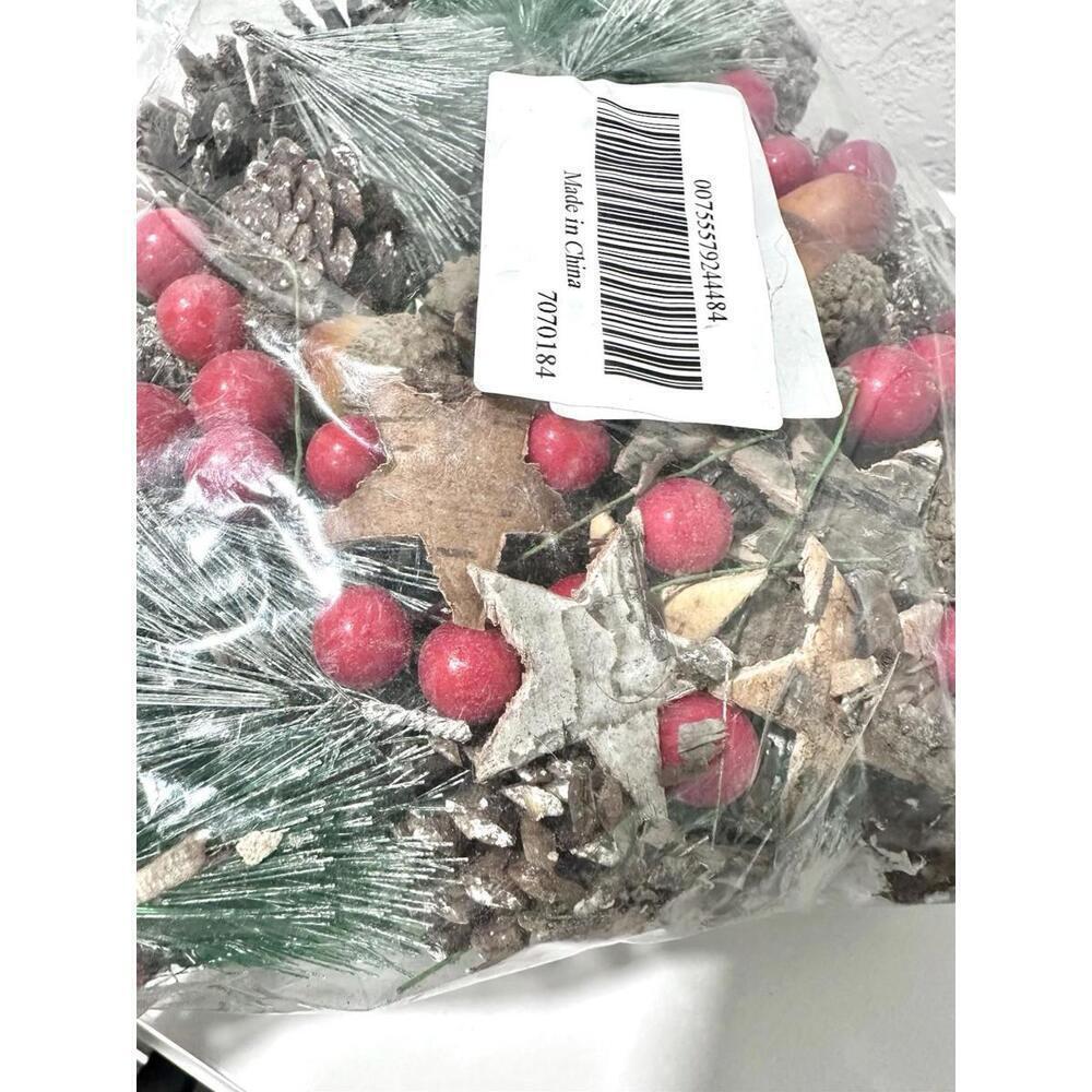 NEW Christmas Pinecone Decoration Set Berries Acorns Pine Needles Holiday Decor - Picture 4 of 5